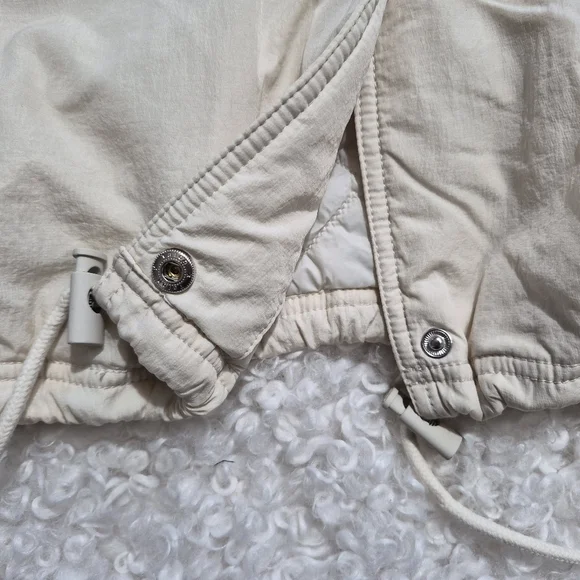 EUC Free People Off The Bleachers Coaches Jacket Size S Sea Salt Coastal Cruise - Picture 13 of 16